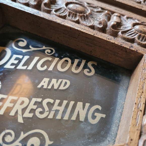 Vintage 70s Coca-Cola Wood Look Plastic Regulator Clock - Picture 4 of 10